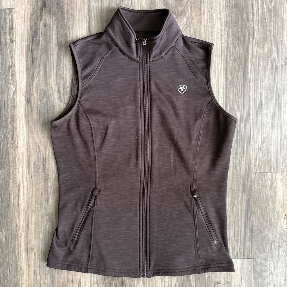 Ariat TEK Cold Series Vest Full Zip Women's Size L Brown